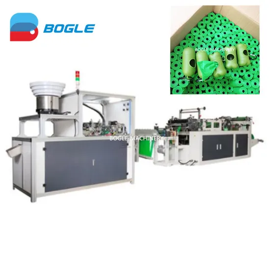 Disposable Dog Poop Garbage Bag Making Machine with Label Sticker and Auto Roll Changer