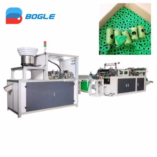 Disposable Dog Poop Garbage Bag Making Machine with Label Sticker and Auto Roll Changer